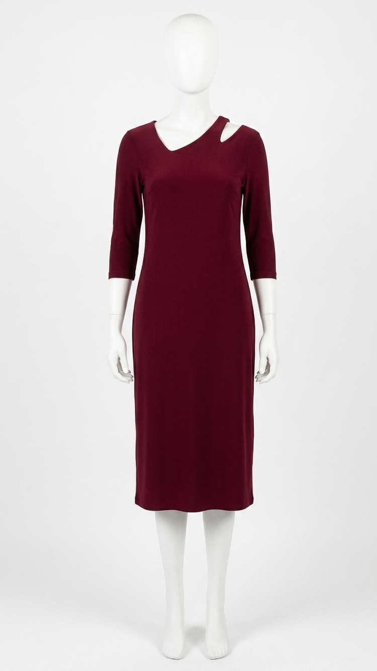 NEW SYMPLI cutting edge dress in pomegranate